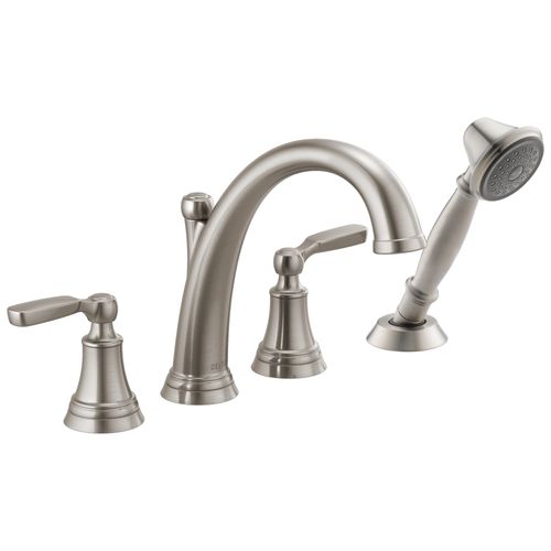 Main product image of Woodhurst Roman Tub with Handshower Trim (Stainless), T4732-SS