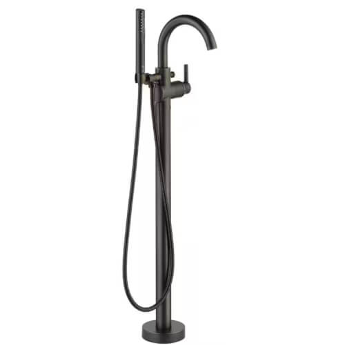 Main product image of Trinsic Single Handle Floor Mount Tub Filler Trim w/ Hand Shower (Venetian Bronze), T4759-RBFL