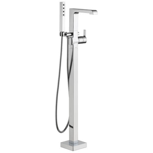 Main product image of Ara Single Handle Floor Mount Tub Filler Trim w/ Hand Shower (Chrome), T4767-FL