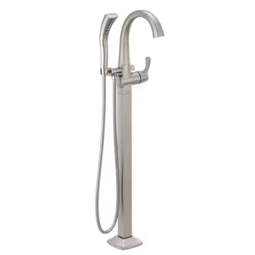 T4777SSFL Delta T4777SSFL Stryke Single Handle Floor Mount Tub