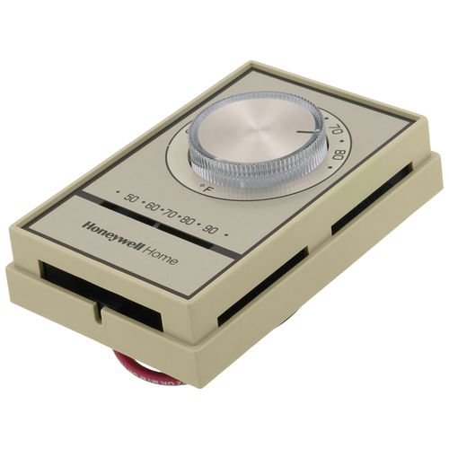 Main product image of T498 Beige Electric Heat Thermostat, w/ Pos Off & Range Stops, T498B1512