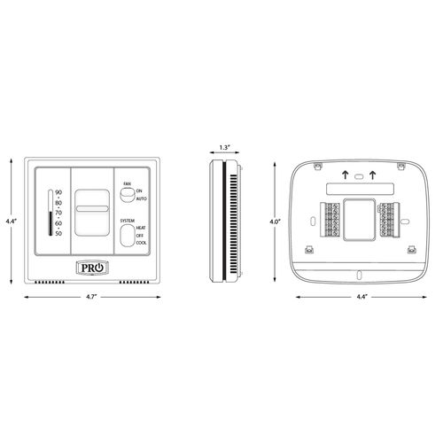 Main product image of Mechanical Non-Programmable Thermostat (GE/HP: 1H/1C), T501M-1PK