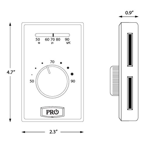 Main product image of Mechanical Non-Programmable Thermostat - Heat Only - 2-Wire Electric Heat (Pack of 10), T501ML2