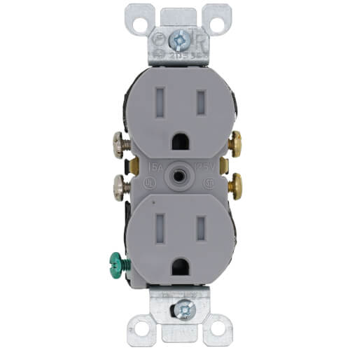 Main product image of Tamper Resistant Duplex Receptacle - Gray (15A, 125V)