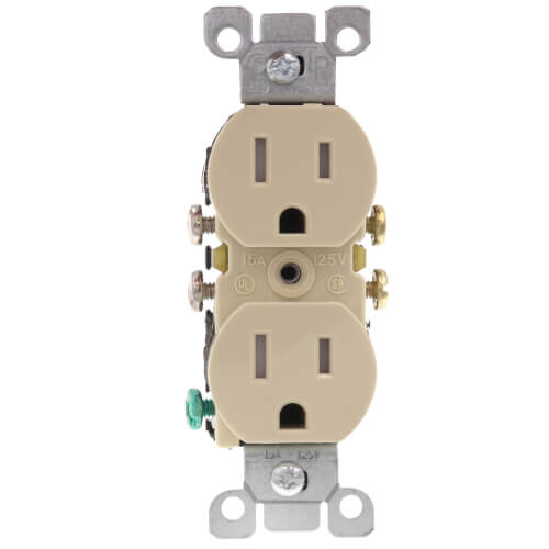Main product image of Tamper Resistant Duplex Receptacle, 15A - Ivory (125V)