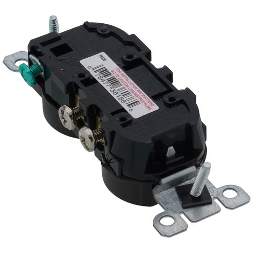 Main product image of Tamper-Resistant Duplex Receptacle w/ Quickwire Push-In & Side Wire, 2P, 15A, NEMA 5-15R - Brown (125V)