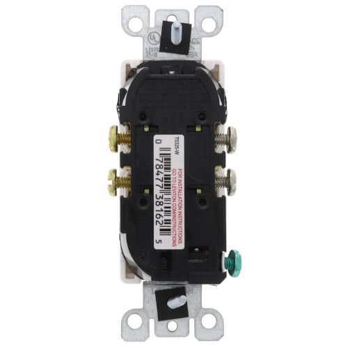 T5325-W - Leviton T5325-W - Decora Tamper Resistant Duplex Receptacle W ...