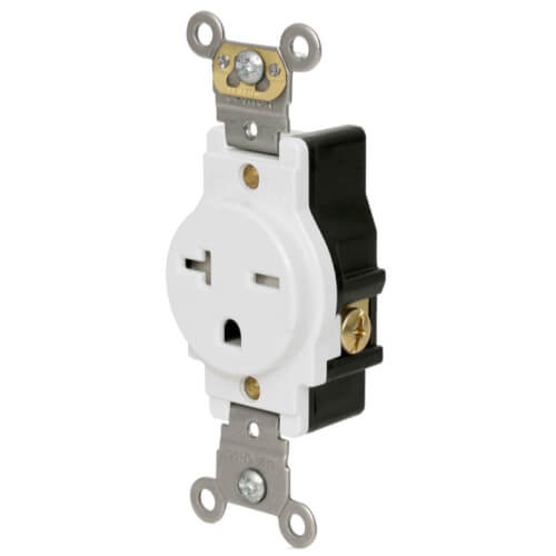 T5461-W - Leviton T5461-W - Heavy-Duty Tamper Resistant Single ...