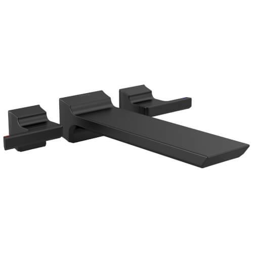 Main product image of Pivotal 2-Handle Wall Mounted Tub Filler (Matte Black), T5799-BLWL