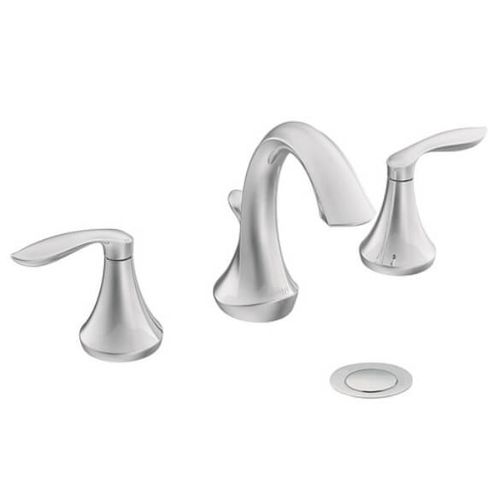 Main product image of Eva Chrome 2 Handle High Arc Bathroom Faucet w/ M-pact Valve And Drain, T6420-9000-L