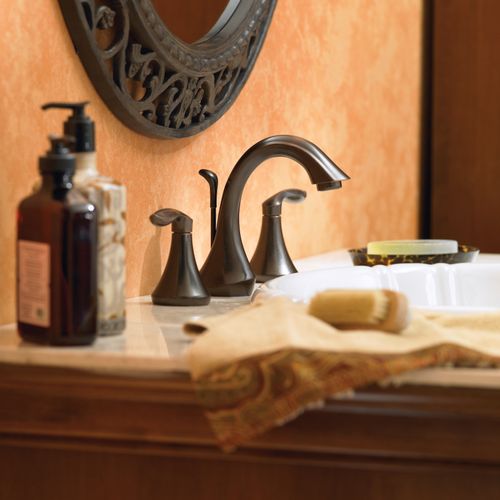 Main product image of Eva Oil Rubbed Bronze 2 Handle High Arc Bathroom Faucet w/ M-pact Valve And Drain, T6420ORB-9000-L