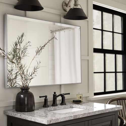 Main product image of Dartmoor Matte Black 2 Handle Bathroom Faucet, Widespread, T6805BL