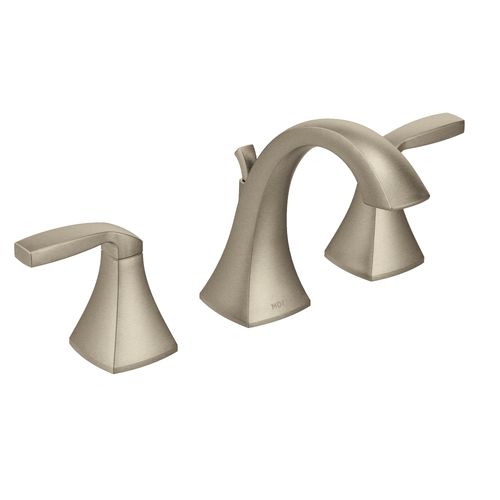 Main product image of Voss Brushed Nickel 2 Handle High Arc Bathroom Faucet w/ M-pact Valve And Drain, T6905BN-9000-L