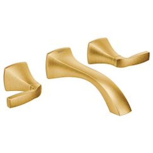 Main product image of Voss 2 Handle Wall Mount Bathroom Faucet, Lever Handles (Brushed Gold), T6906BG