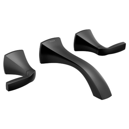 Main product image of Voss 2 Handle Wall Mount Bathroom Faucet (Matte Black), T6906BL