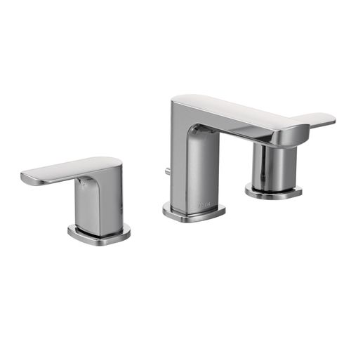 Main product image of Rizon Chrome 2 Handle Low Arc Bathroom Faucet w/ M-pact Valve And Drain, T6920-9000-L