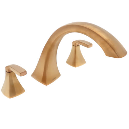 Main product image of Voss Two-Handle High Arc Roman Tub Faucet - Brushed Gold, T693BG