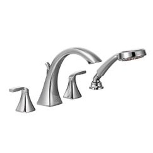 Main product image of Voss 2 Handle Roman Tub Faucet Includes Hand Shower (Chrome), T694