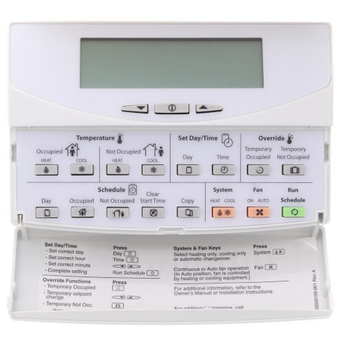 T7350d1008 Honeywell T7350d1008 Programmable Commercial Thermostat With 3 Heat 3 Cool Conventional Heat Pump