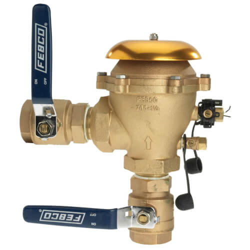 Main product image of 1-1/4" 765-QT-FZ Pressure Vacuum Breaker Backflow Preventer w/ Quarter Turn Shutoffs & Freeze Sensor (Bronze)
