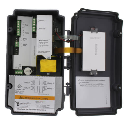 Main product image of Electronic Temp Controller w/ 2 Temp Inputs, 4 SPDT Relays, 2 Analog Outputs, NEMA 4X Enclosure