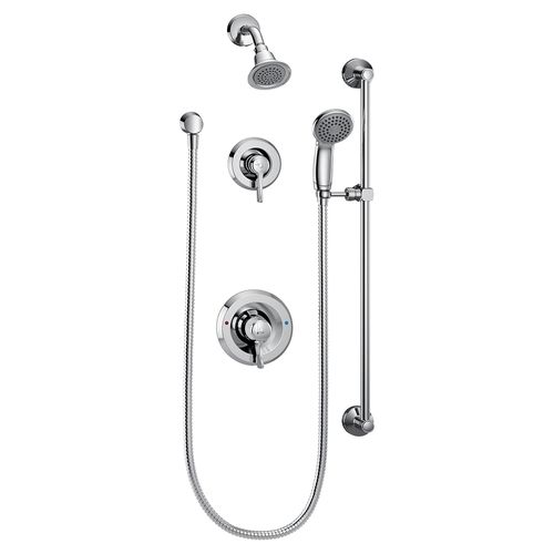 Main product image of Commercial Chrome Transfer Posi-temp All-metal Shower w/ 30" Slide Bar, 1.5 Gpm, T8342EP15