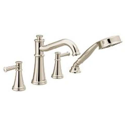 Main product image of Belfield 2 Handle Roman Tub Faucet Includes Hand Shower (Polished Nickel), T9024NL