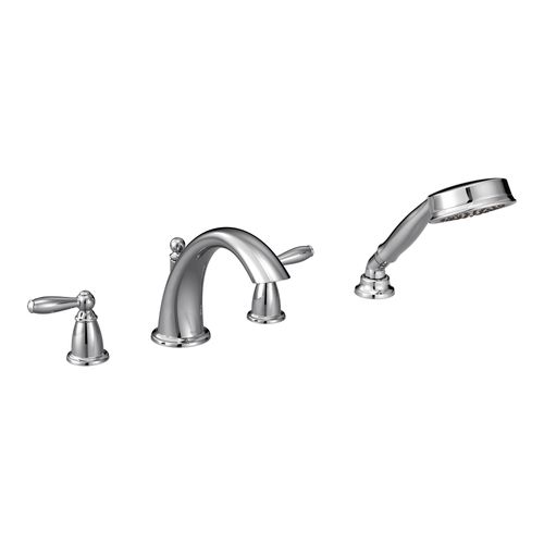 Main product image of Brantford 2 Handle Roman Tub Faucet Includes Hand Shower, 1.75 GPM, T924 (Chrome)
