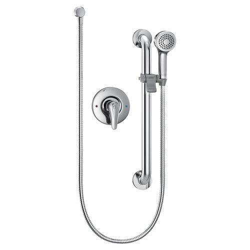 Main product image of M-dura 1 Function Shower And Hand Shower w/ 24" Slide Bar, 1.5 Gpm, T9346GBM15