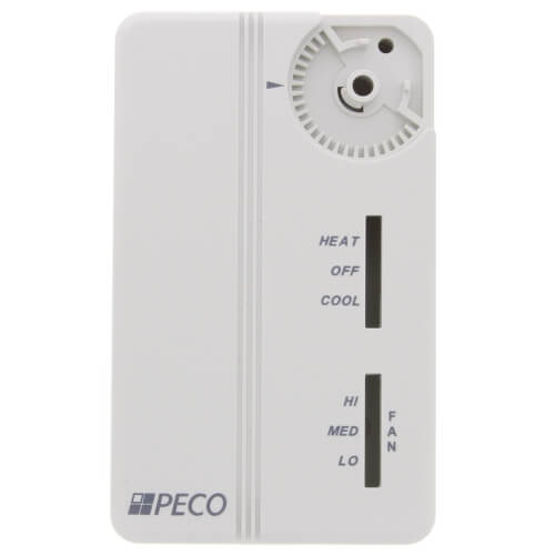 Main product image of 3 Speed Fan Coil Heat/Cool/Off Programmable Thermostat w/ Wire Leads & 2 Covers (White)