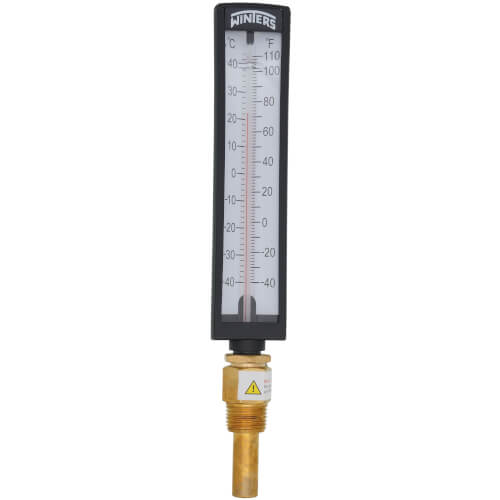 Main product image of 5" 5AS Straight Thermometer with Thermowell (-40°F to 110°F & -40°C to 40°C)