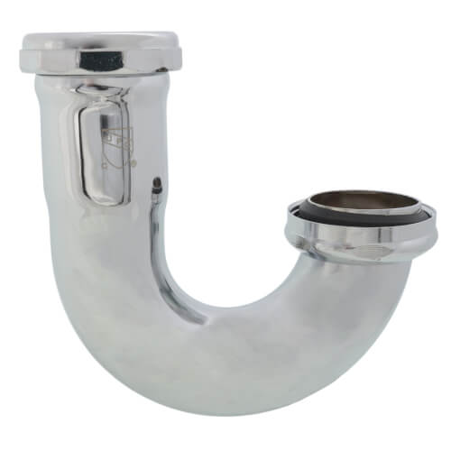 Main product image of 1-1/2" J-Bend w/ Capture Brass Nuts, 17 GA (Chrome Plated)
