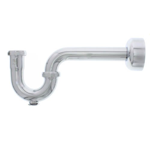 Main product image of 1-1/4" Chrome Plated Brass P-Trap w/Box Escutcheon, 17 GA w/CO