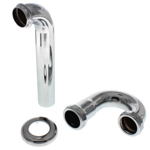 1-1/4" Chrome Plated Brass P-Trap, 17 GA L/CO