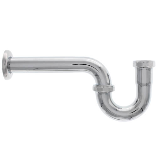 1-1/4" Chrome Plated Brass P-Trap, 17 GA L/CO