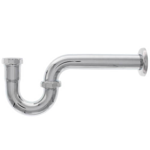 1-1/4" Chrome Plated Brass P-Trap, 17 GA L/CO