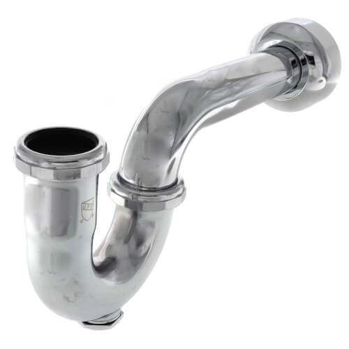 Main product image of 1-1/2" Chrome Plated Brass P-Trap w/Box Escutcheon, 17 GA w/CO