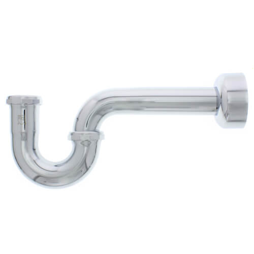 1-1/2" Chrome Plated Brass P-Trap w/Box Escutcheon, 17 GA L/CO 
