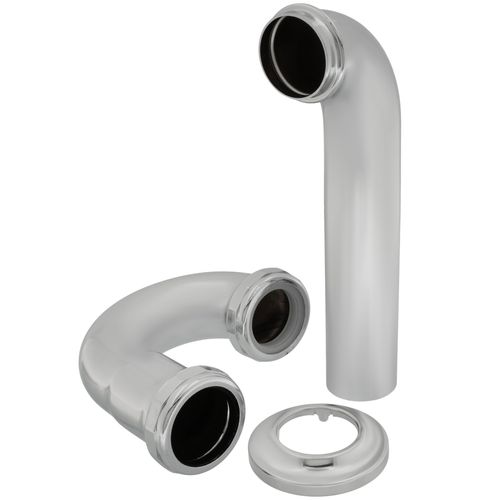 1-1/2" Chrome Plated Brass P-Trap, 17 GA L/CO