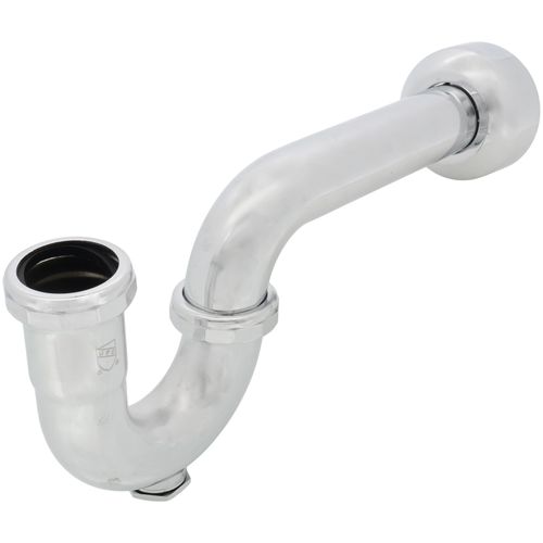 Main product image of 1-1/2" Chrome Plated Brass P-Trap w/ Box Escutcheon, 20 GA with Cleanout