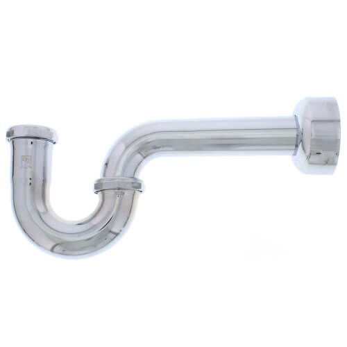 1-1/2" Chrome Plated Brass P-Trap w/Box Escutcheon, 20 GA L/CO 