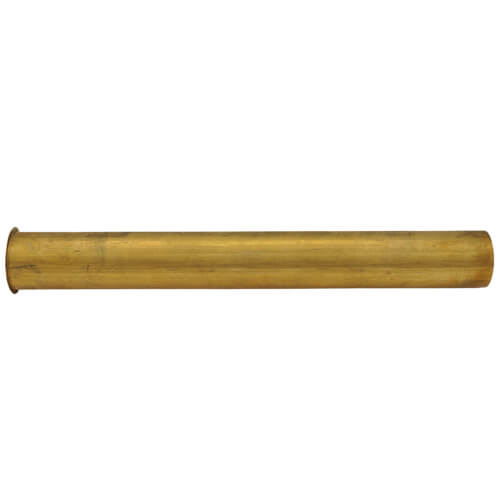 Main product image of 1-1/2" x 12" Rough Brass Flanged Tailpiece, 17 GA