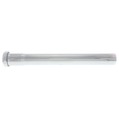 1-1/4" x 12", 17 Gauge, Slip Joint Extension Tube w/ Nuts and Washers (Chrome Plated)