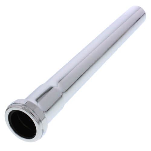 1-1/4" x 12", 17 Gauge, Slip Joint Extension Tube w/ Nuts and Washers (Chrome Plated)