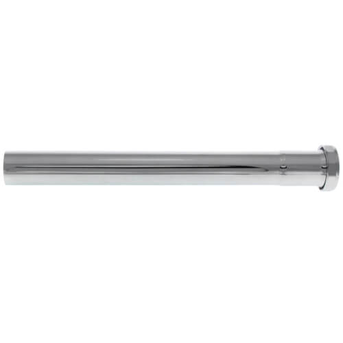 1-1/4" x 12" Chrome Plated Slip Joint Extension Tube, 22 Gauge