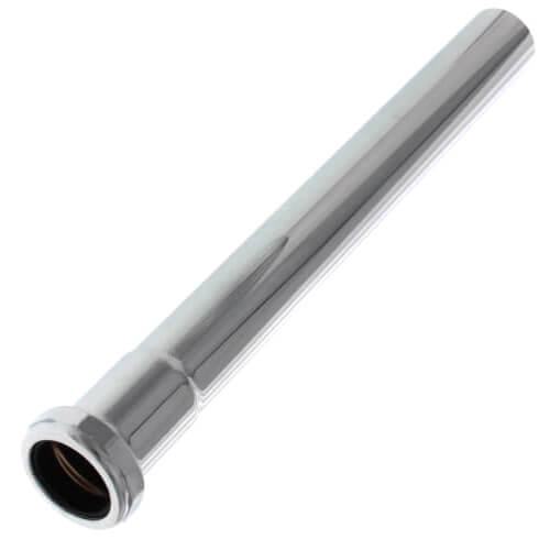 1-1/4" x 12" Chrome Plated Slip Joint Extension Tube, 22 Gauge