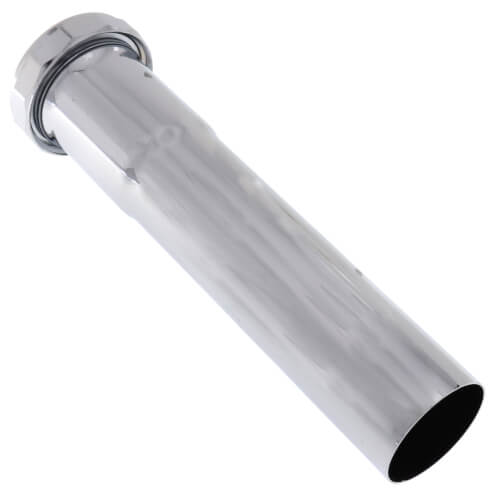 Main product image of 1-1/4" x 6", 22 Gauge, Slip Joint Extension Tube (Chrome Plated) w/ Nuts and Washers