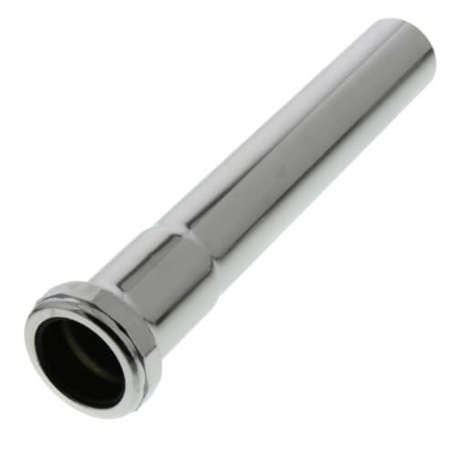 1-1/4" x 8" Chrome Plated Slip Joint Extension Tube, 22 Gauge