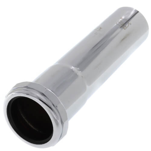 1-1/2" x 6", 22 Gauge, Slip Joint Extension Tube (Chrome Plated) w/ Nuts and Washers