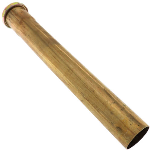 Main product image of 1-1/2" x 12", 17 Gauge, Slip Joint Extension Tube (Rough Brass)